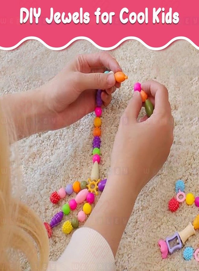 ويمبلي مجموعة ويمبلي بوب بيدز لصنع مجوهرات الأطفال - أساور وقلائد وخواتم - ألوان متعددة - أكثر من 50 خرزة - مجموعة مجوهرات بوب آرت - مثالية كهدية عيد ميلاد - Image 4